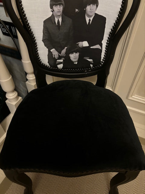 Bespoke French Louis 14th chair with Beatles : Famous four