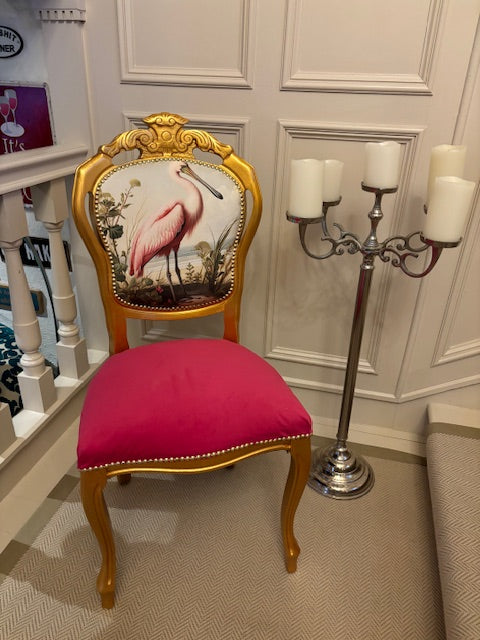 Bespoke French Louis 14th chair - Flamingo