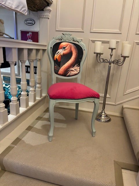 Bespoke French Louis 14th chair - Flamingo