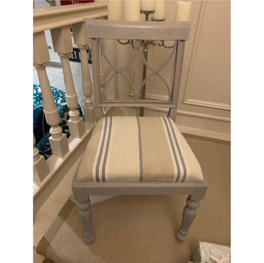 Grey Limewashed Chateau Linen Chair